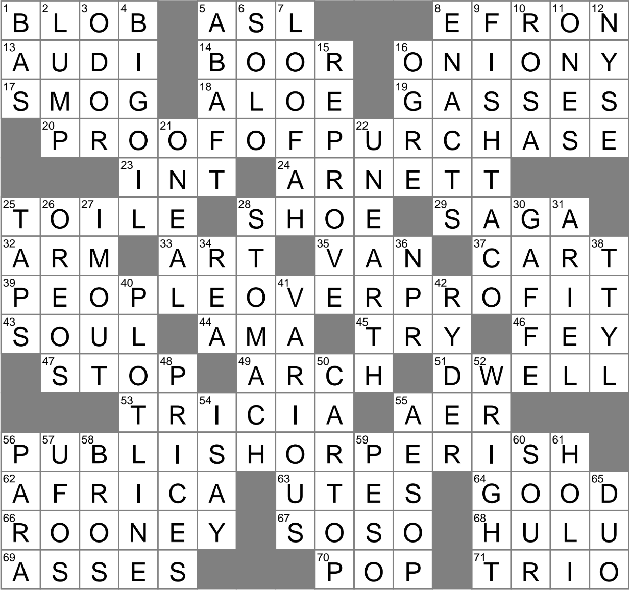 carrier crossword