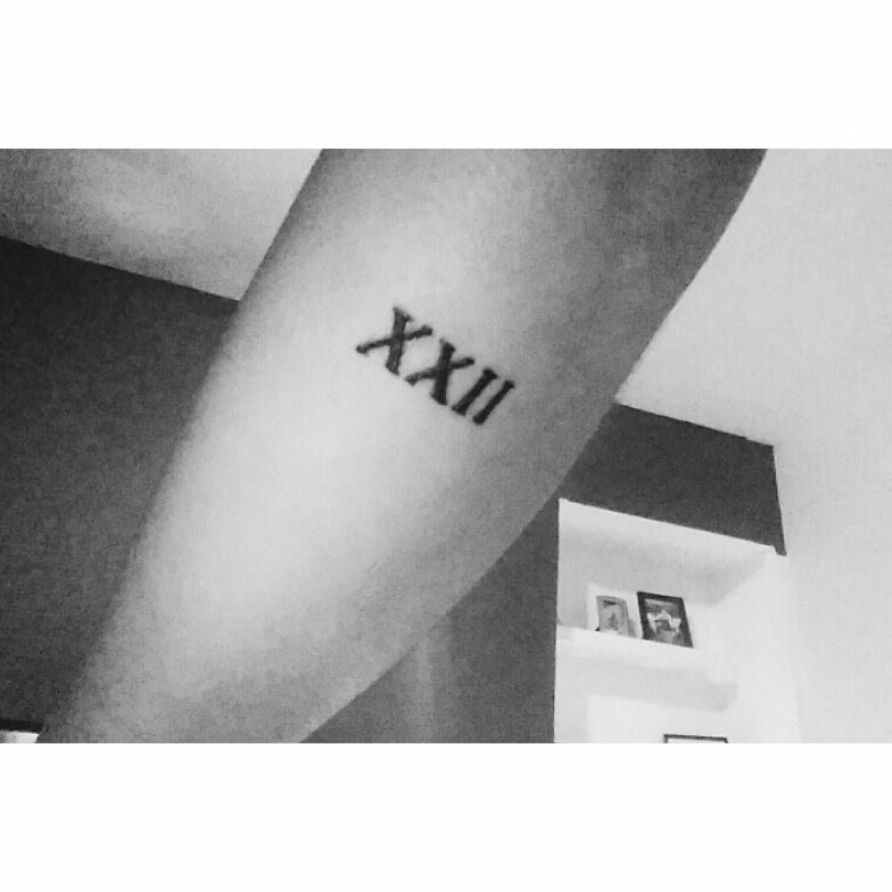 22 in roman numerals