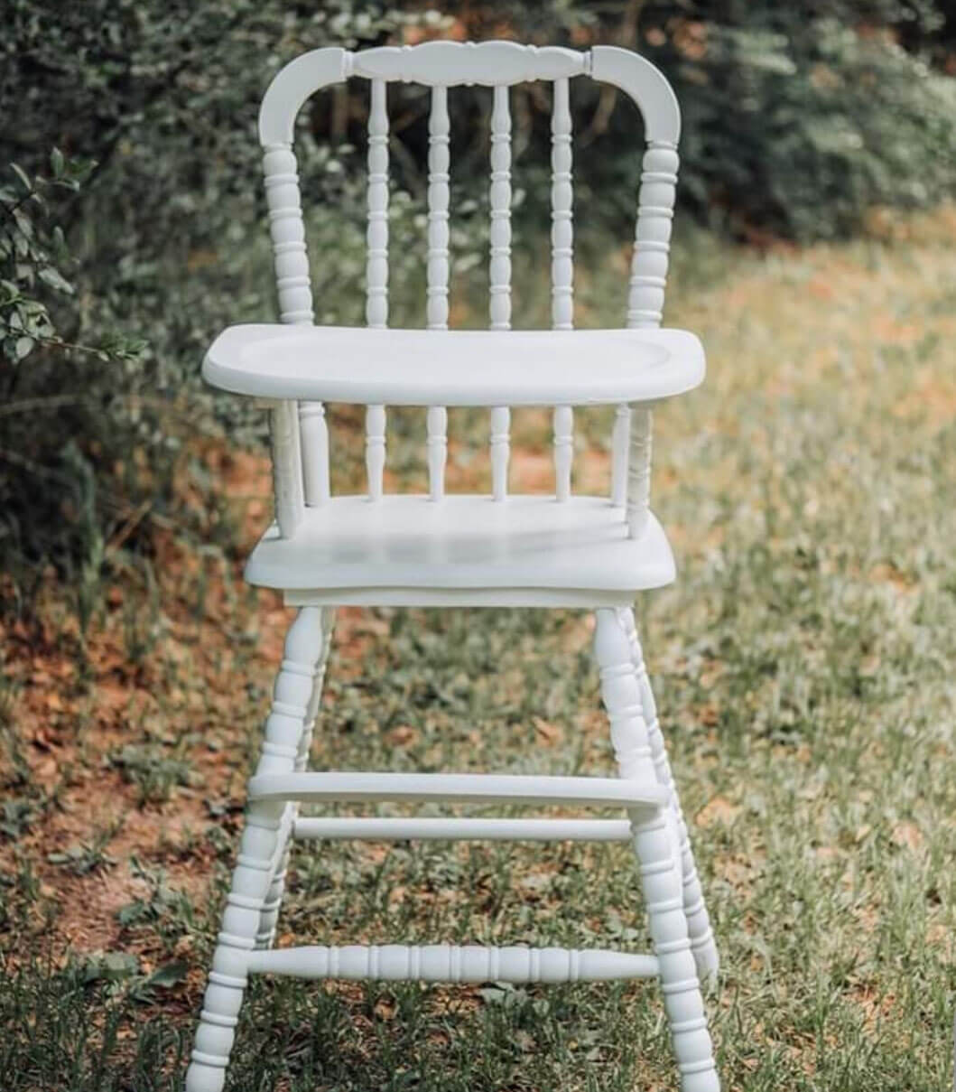 vintage wooden high chair