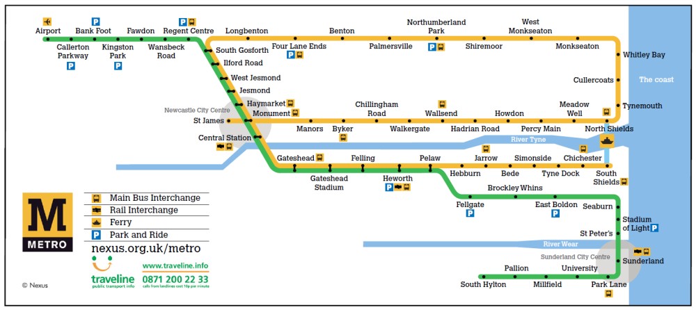 nexus metro timetable