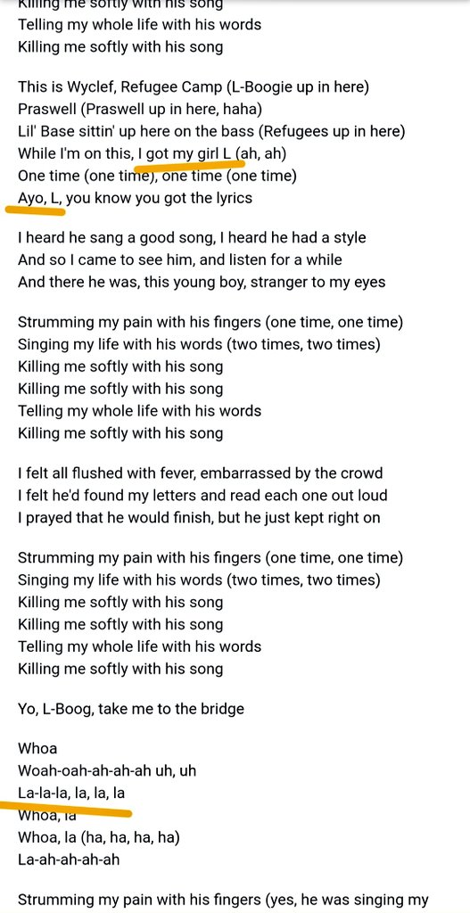 killing me softly lyrics