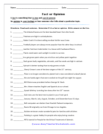 fact and opinion reading passages 6th grade