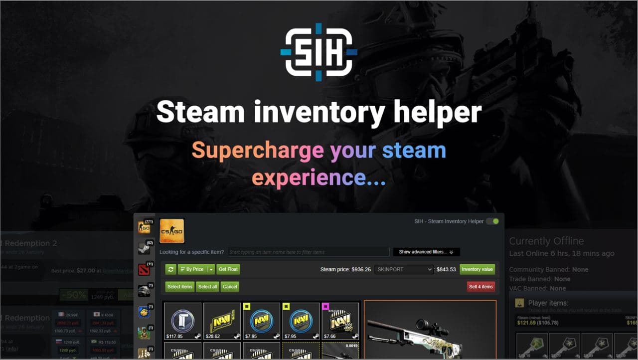 csgo inventory value extension