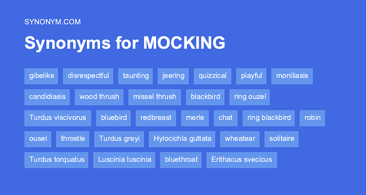 synonym for mocking