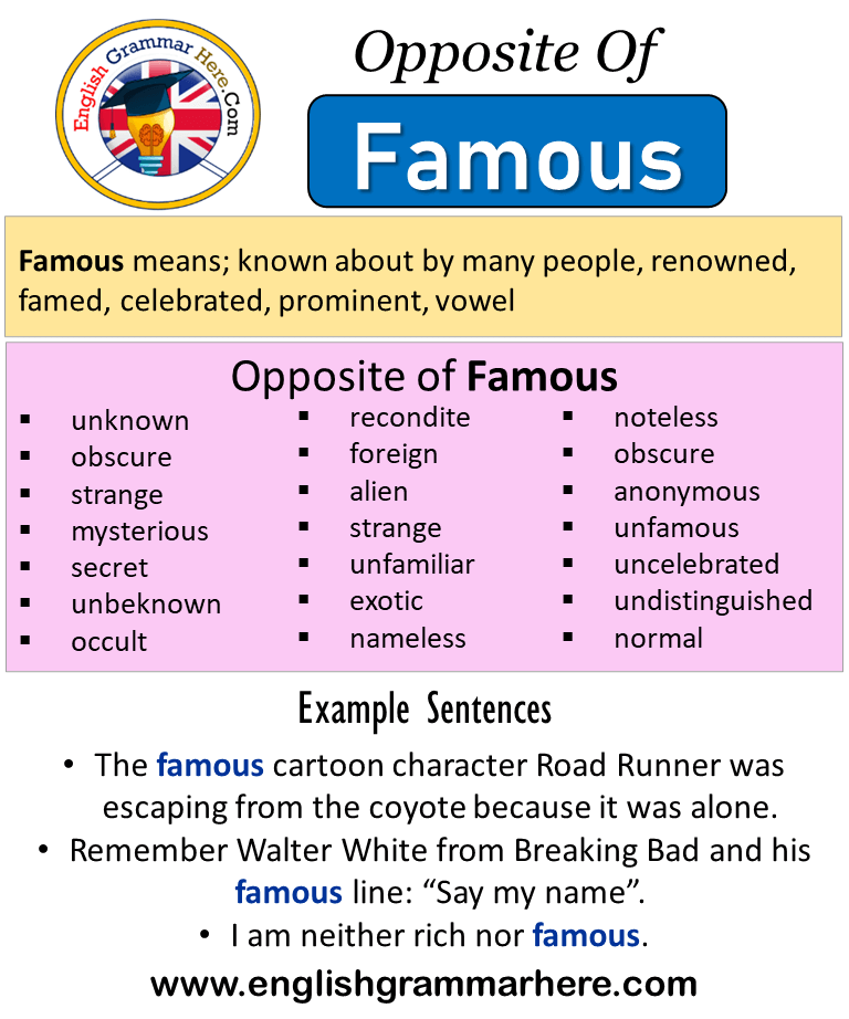 famous ka antonyms