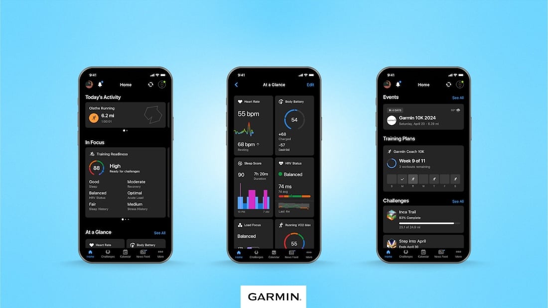 garmin connect/start