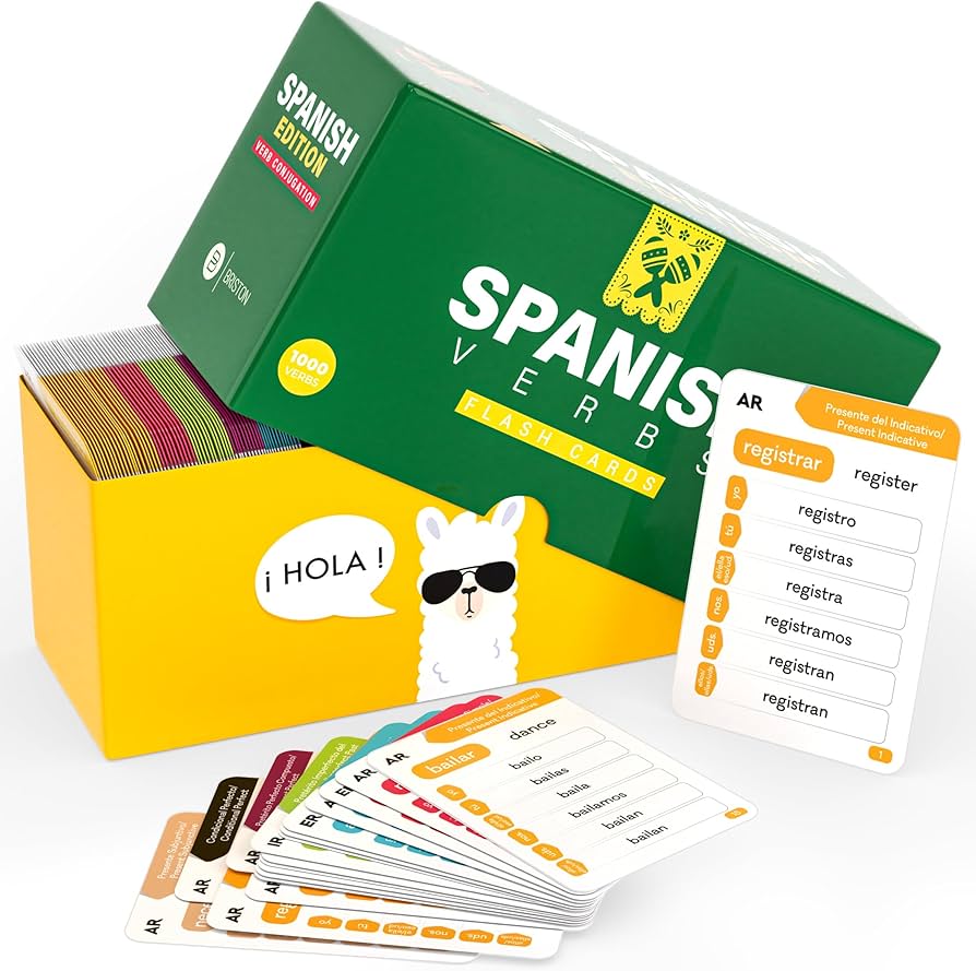 spanish verb conjugation flashcards