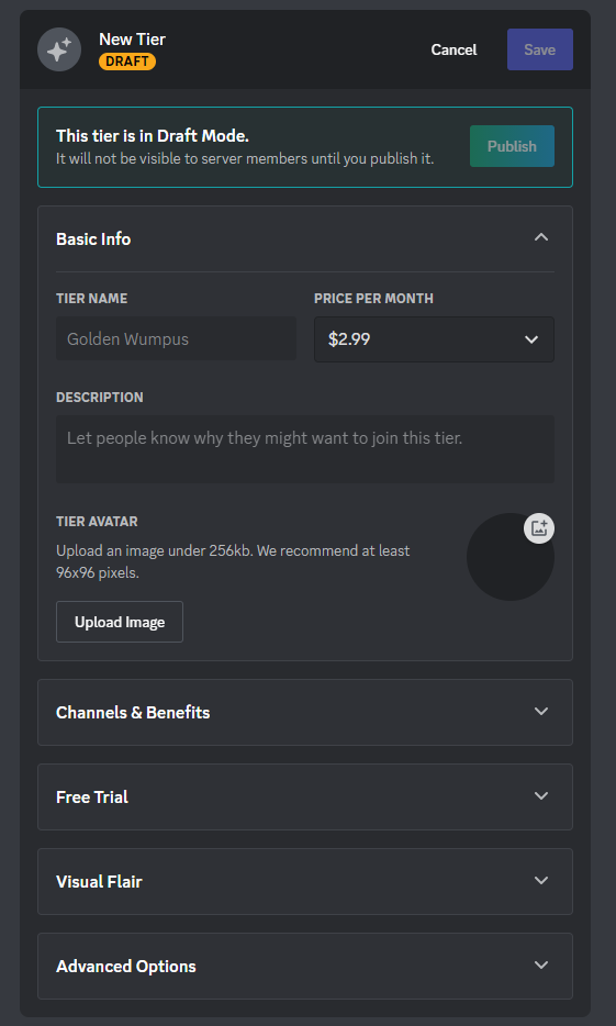 discord subscription