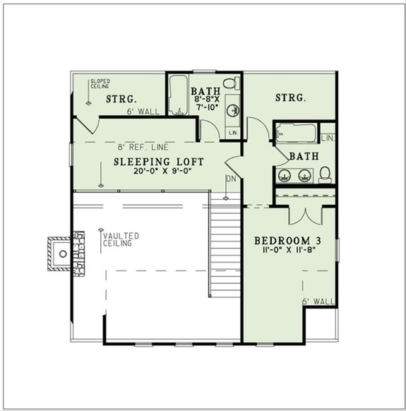 cabin plans 2 bedroom with loft