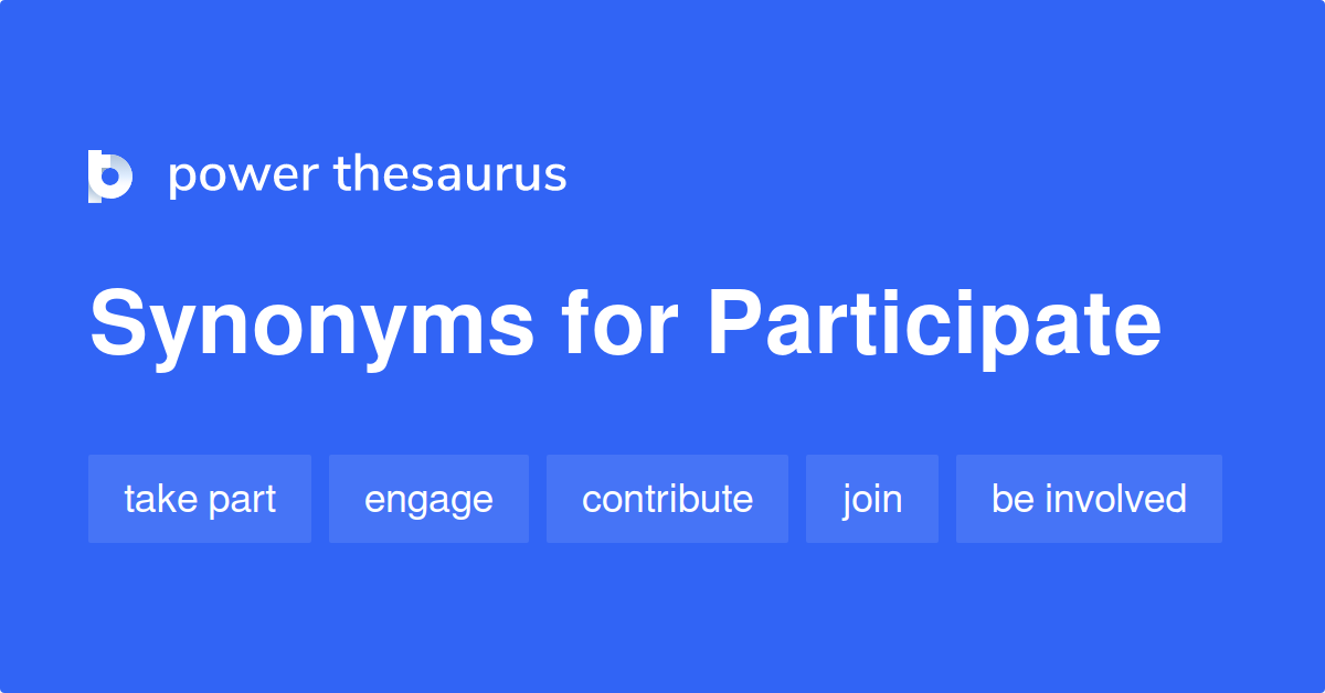 participate thesaurus