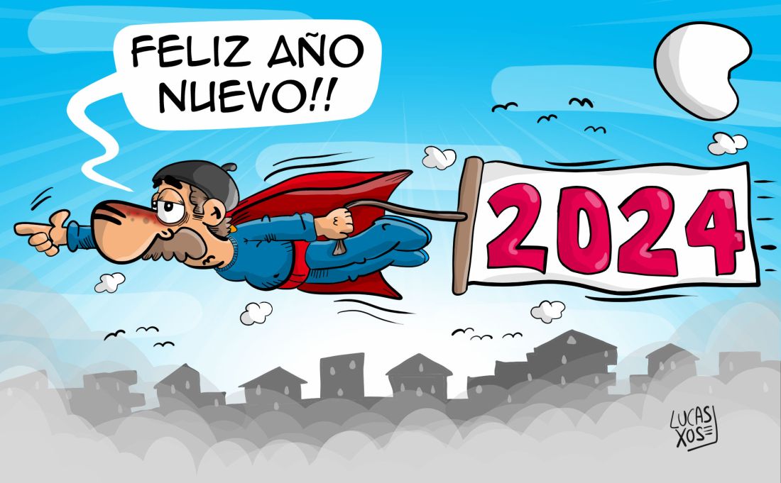 feliz 2024 gracioso