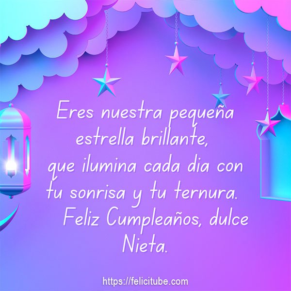 feliz cumple para una nieta