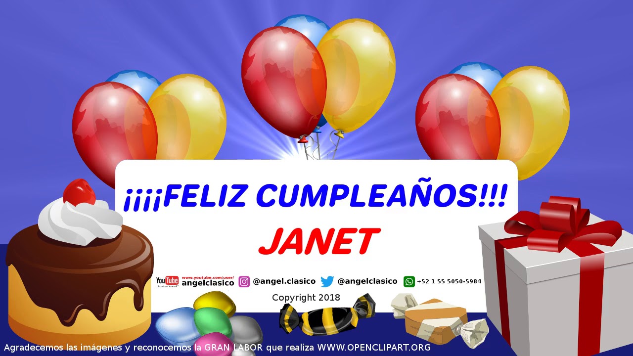 feliz cumpleaños janet