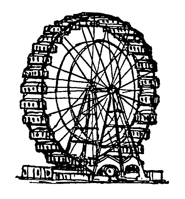 ferris wheel clipart black and white