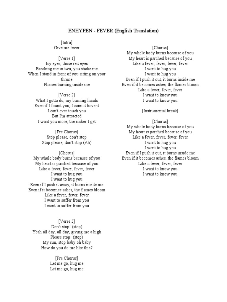 fever lyrics