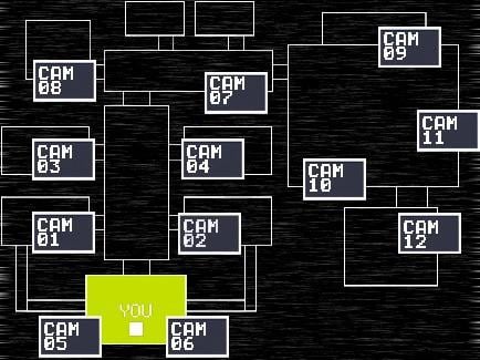 five nights at freddys camera map