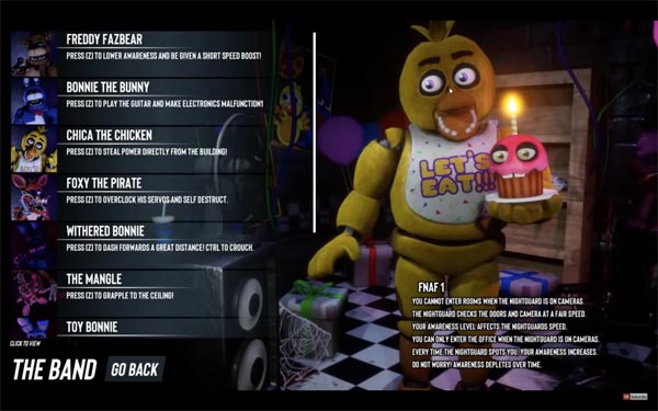 five nights at freddys simulator play as animatronics unblocked