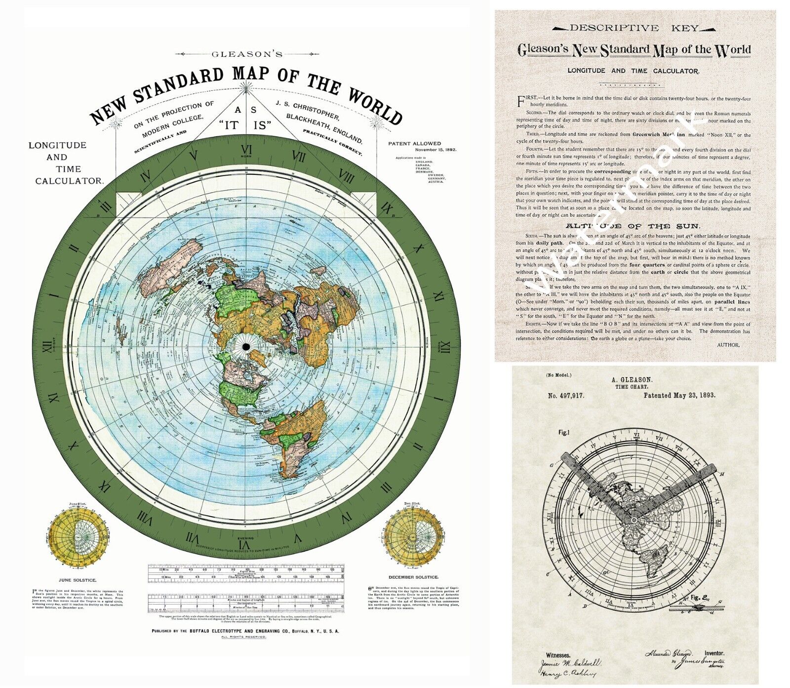 flat earther map