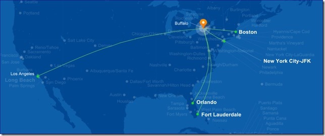 flights from buf to lax
