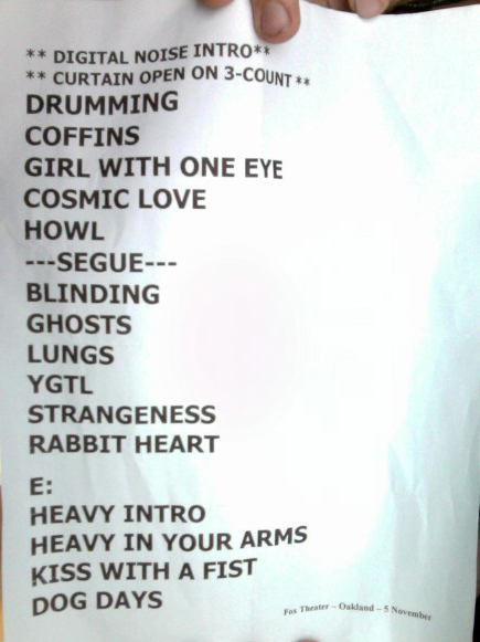 florence setlist