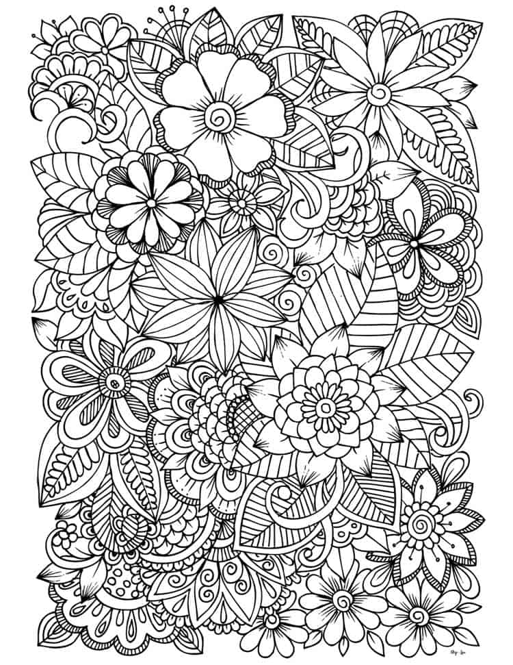 flower coloring pages to print