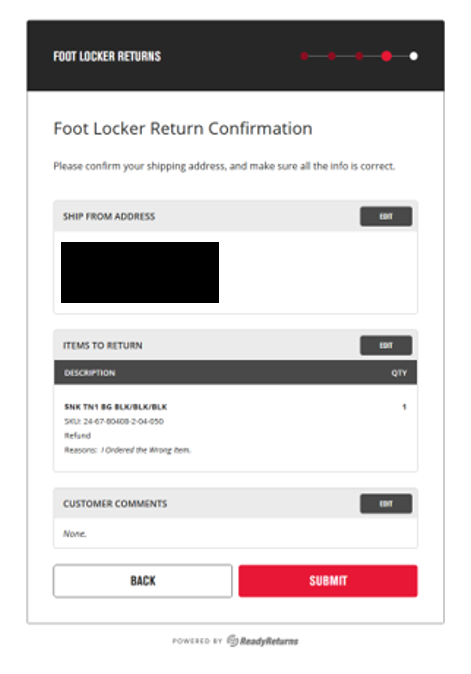 foot locker online returns