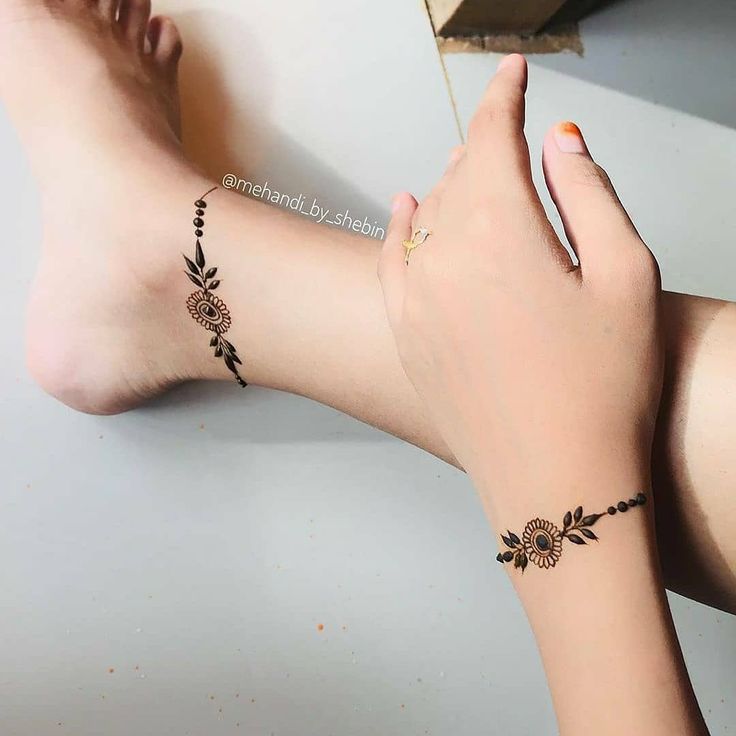 foot tattoo mehndi design