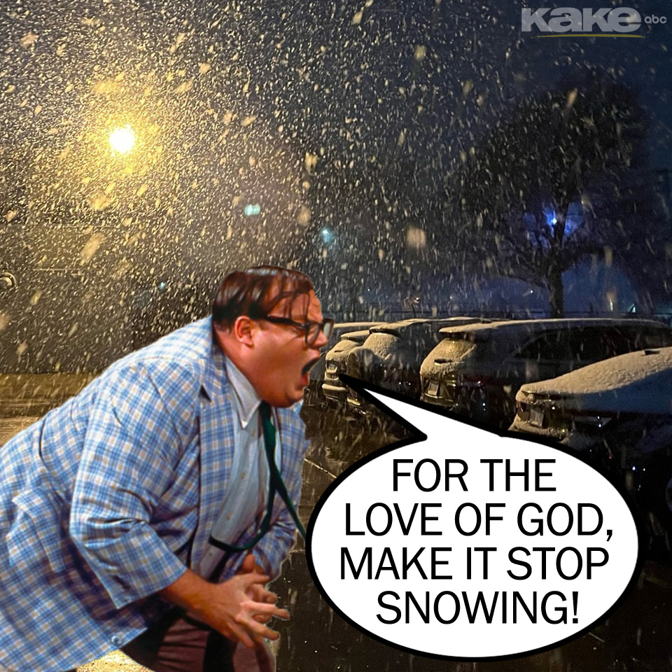 for the love of god stop snowing meme