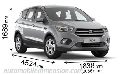 ford kuga dimensions 2023