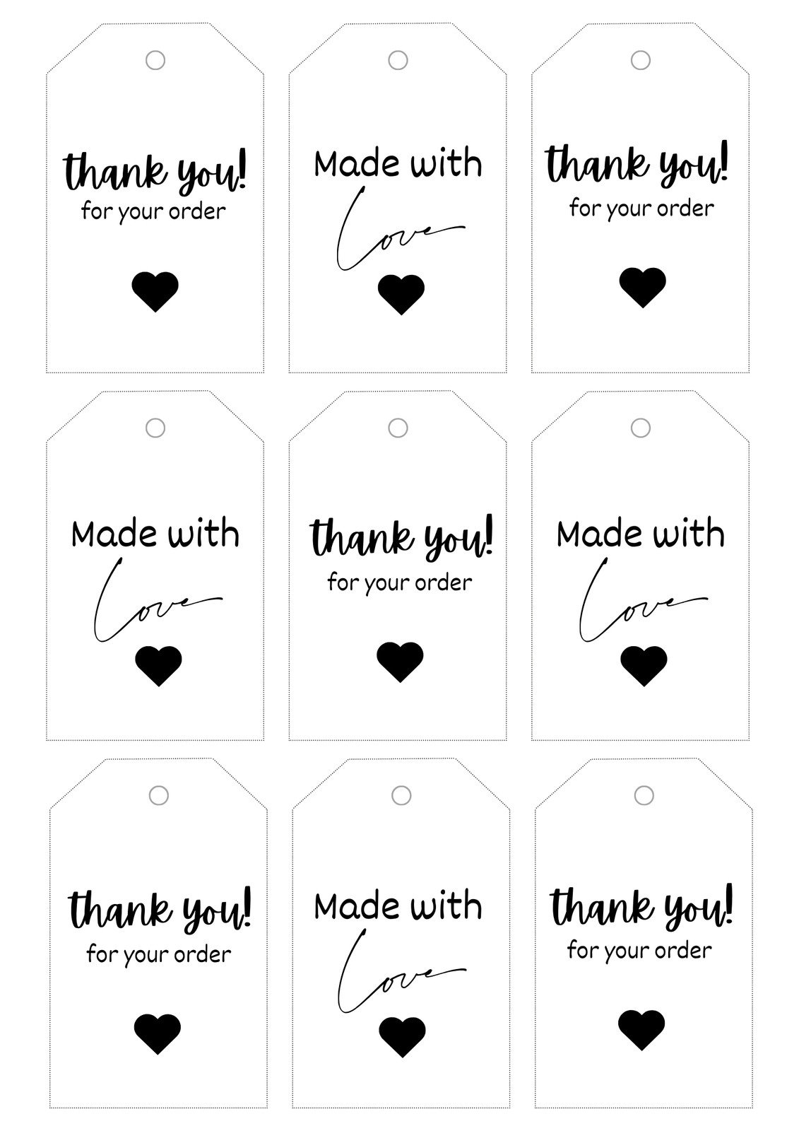 free printable tag templates