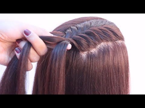 front braid with open hair