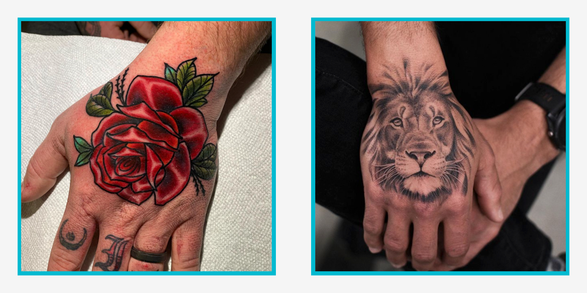 front hand tattoos