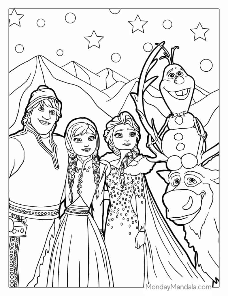 frozen coloring book printable