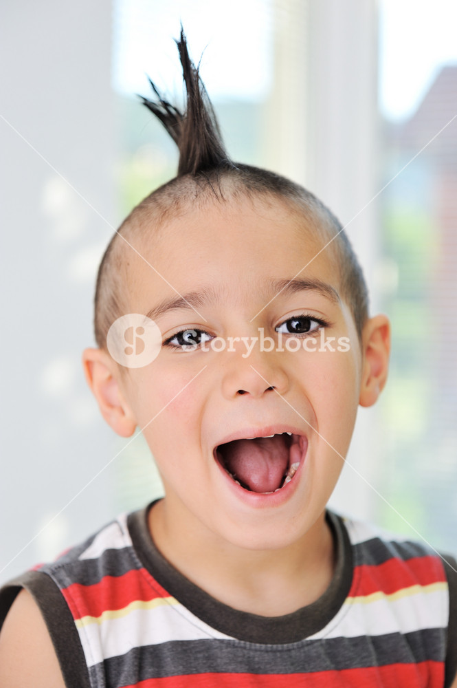 funny hair style boy