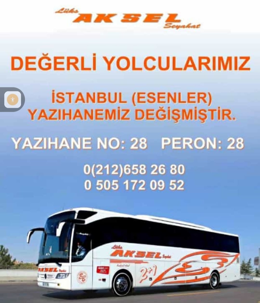 gebze akşehir otobüs