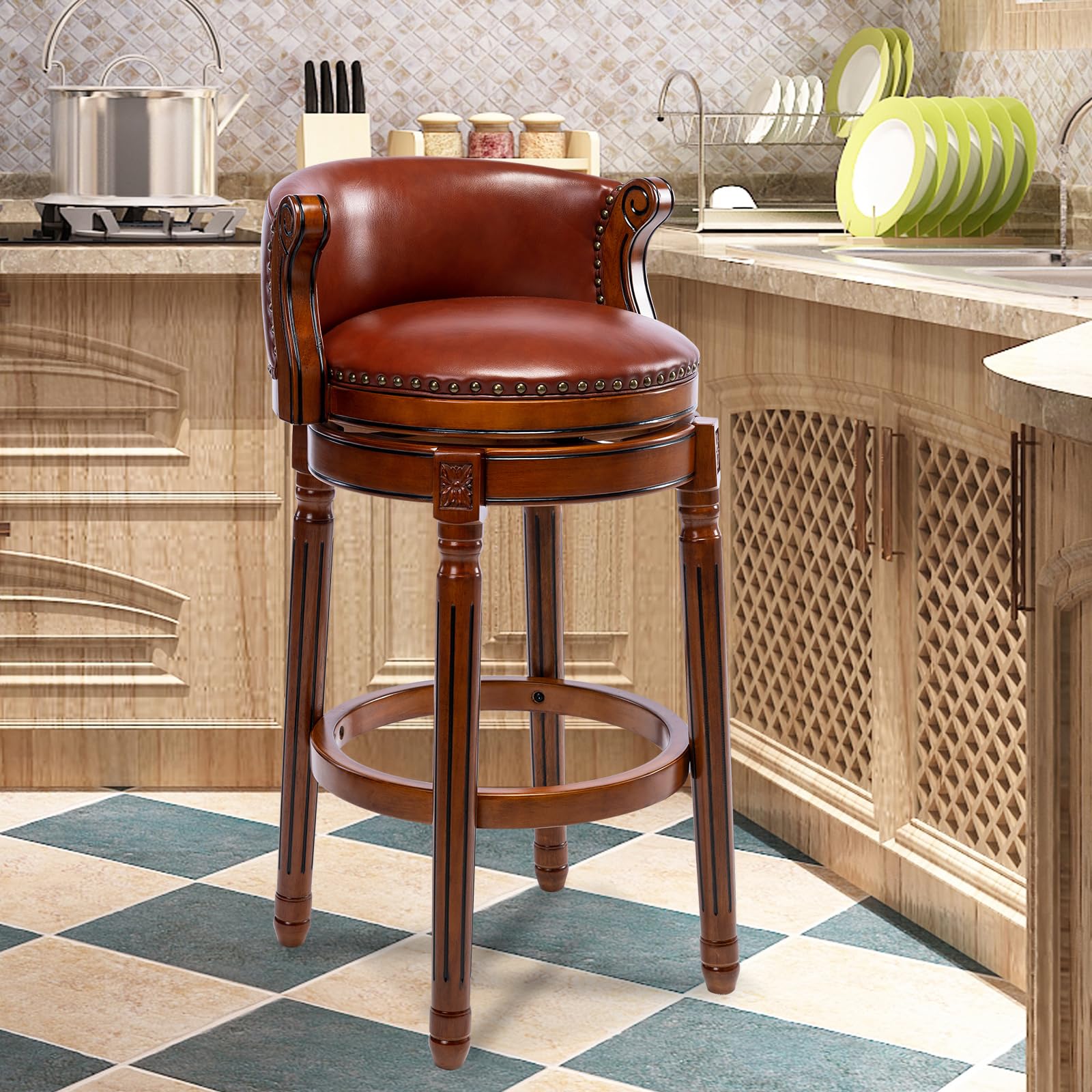 genuine leather bar stools