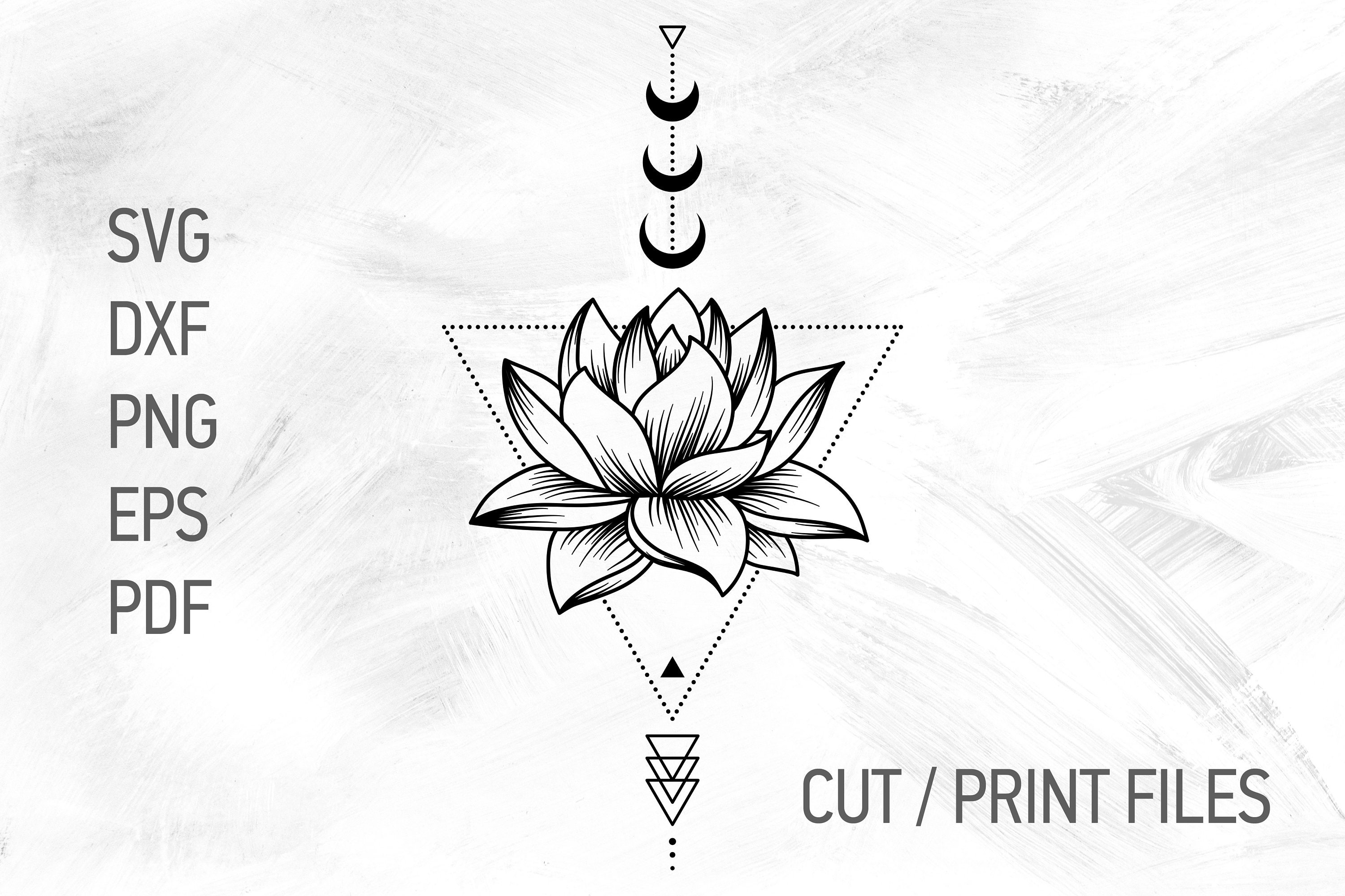 geometric lotus tattoo