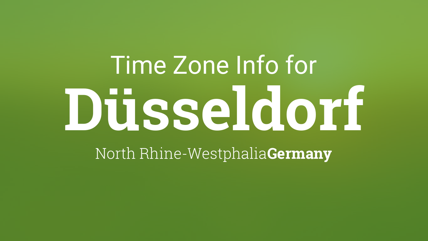 germany dusseldorf time zone