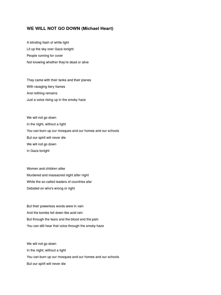 go down down lyrics