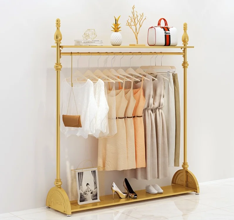 gold clothing rack