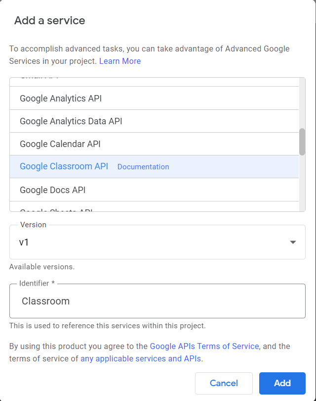 google classroom api documentation