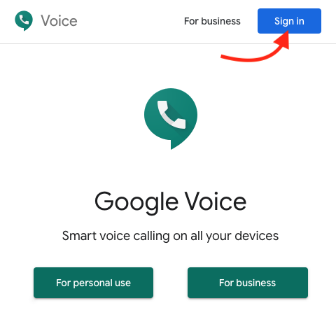 google voice sign in