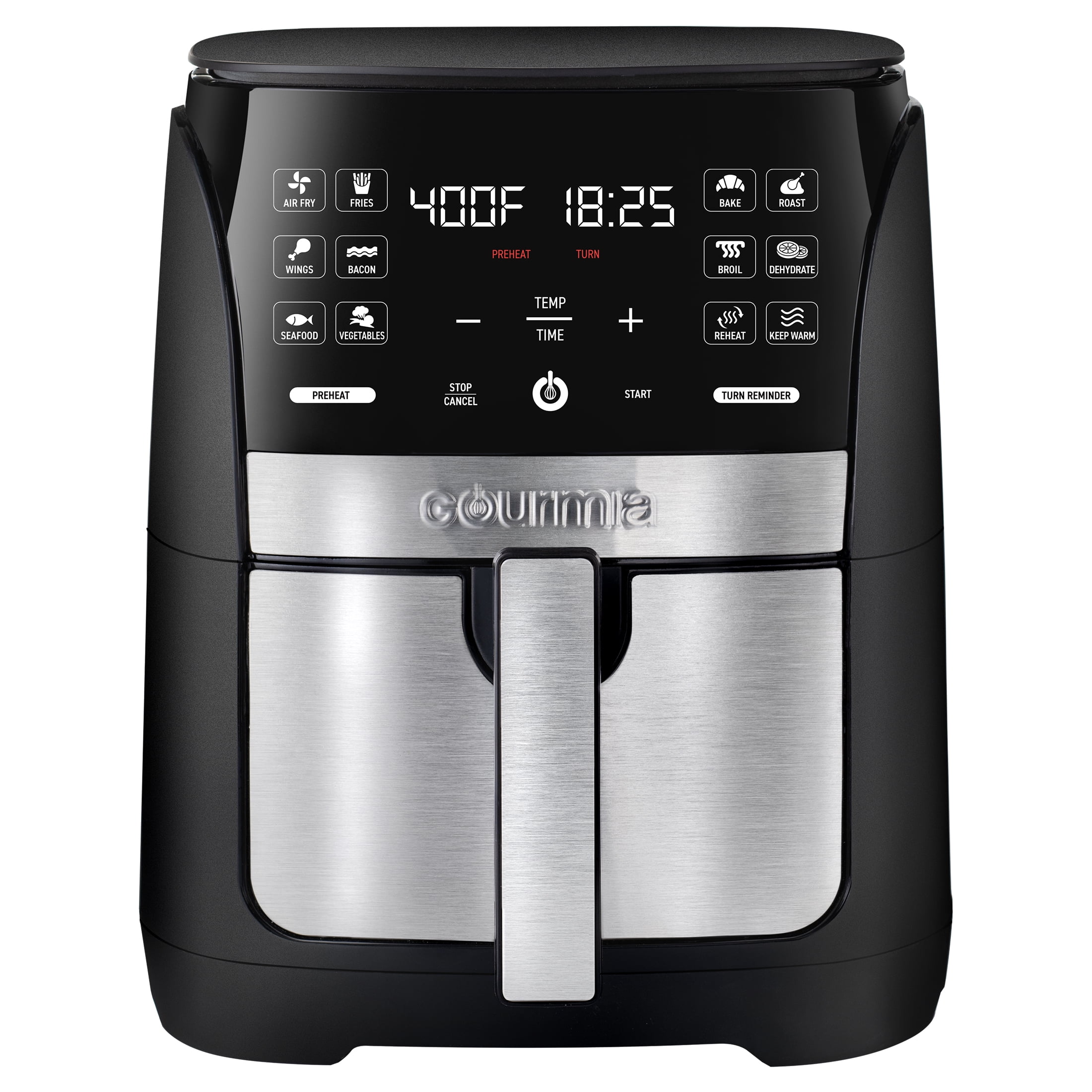 gourmia air fryer change to fahrenheit