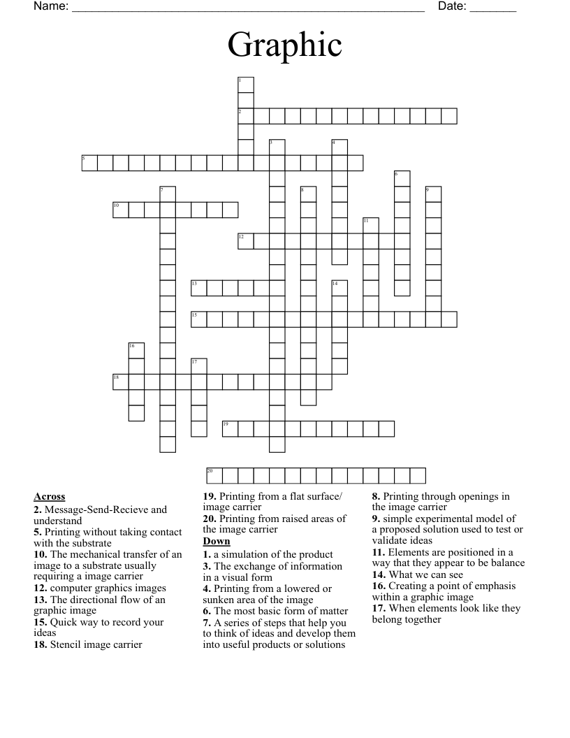 graphic crossword