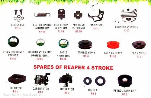 grass cutting machine parts