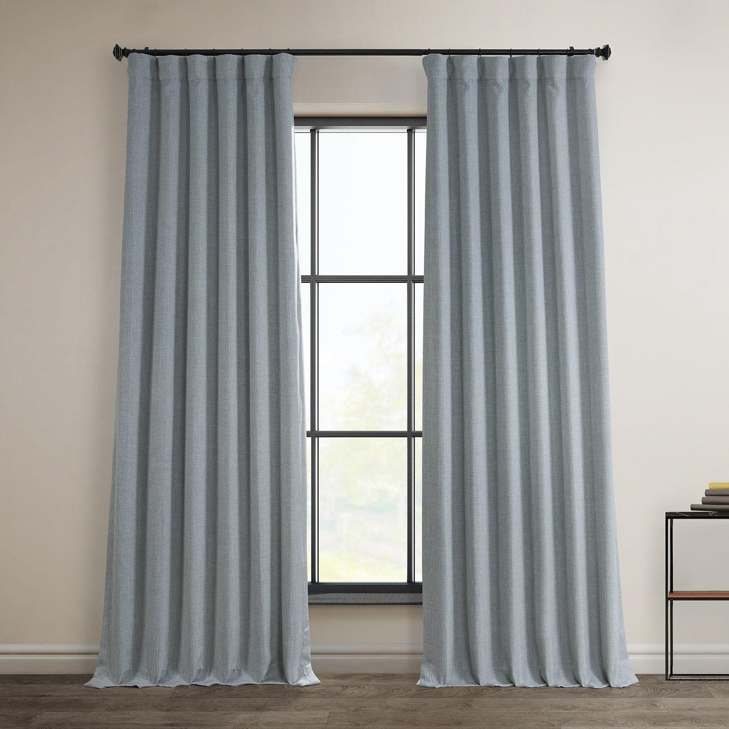 gray textured curtains