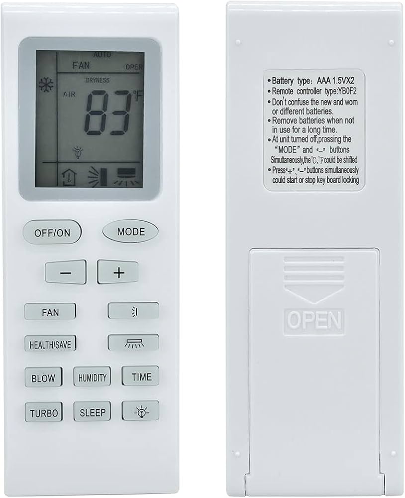 gree air conditioner remote symbols