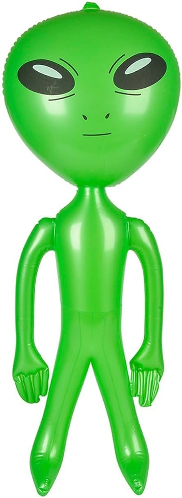 green inflatable alien