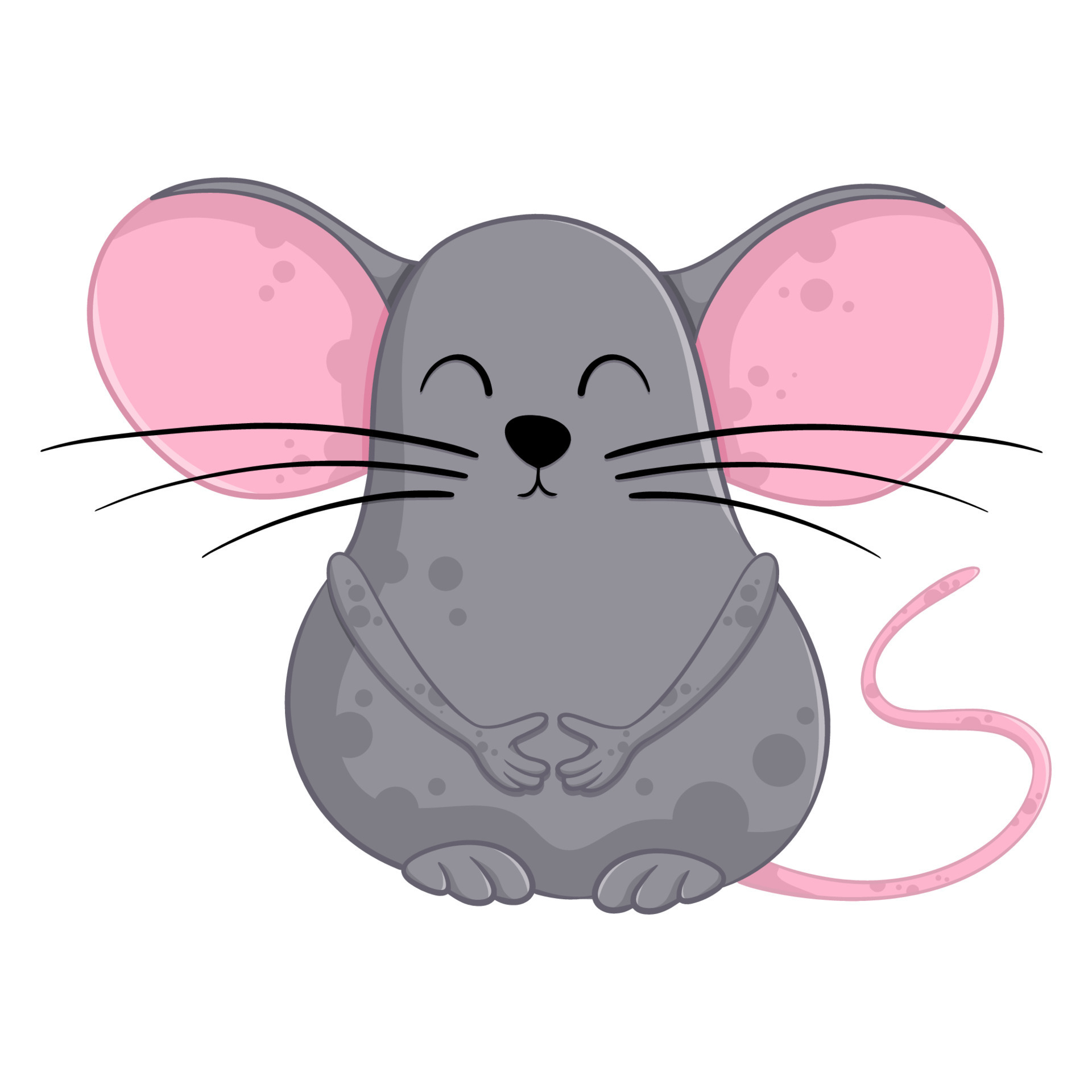 grey mouse cartoon