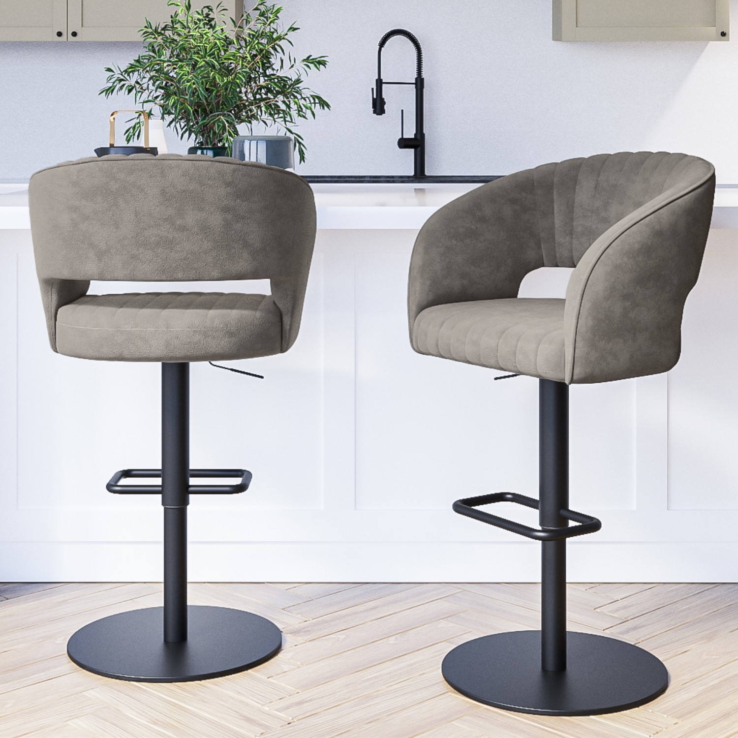 grey swivel counter stools with backs